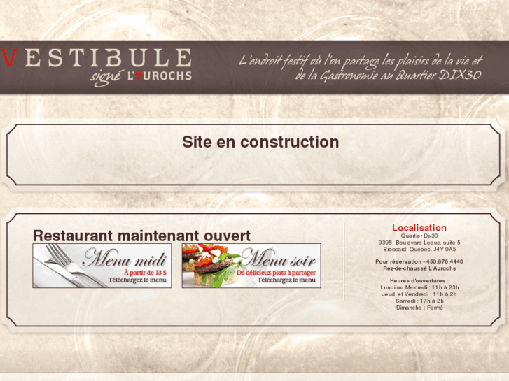 www.lerestaurantvestibule.com