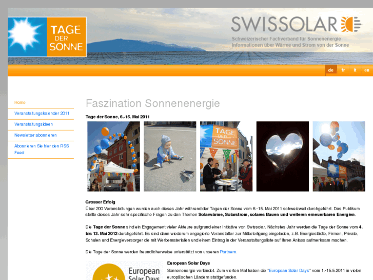 www.tagedersonne.ch