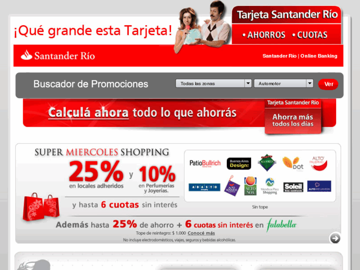 www.tarjetasantanderrio.com.ar