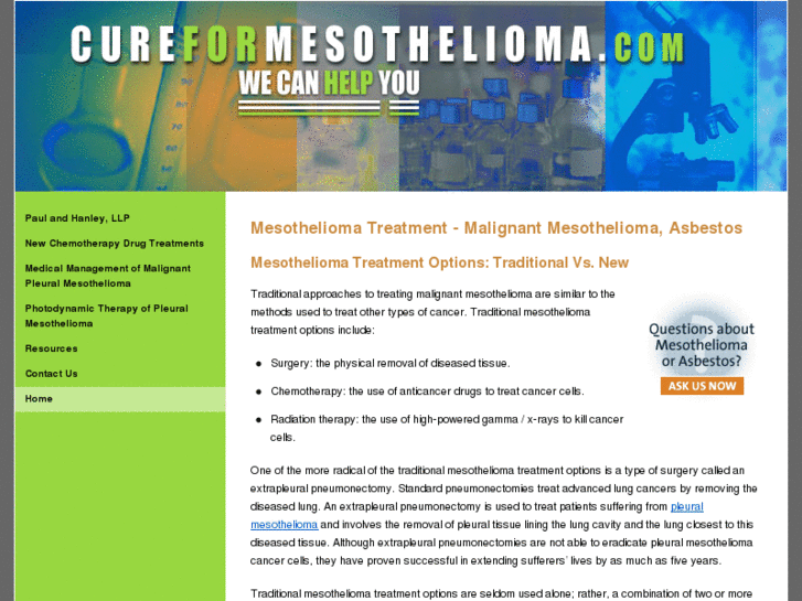 www.cureformesothelioma.com