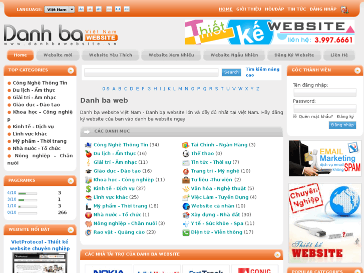 www.danhbawebsite.vn