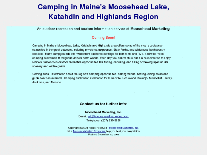 www.mooseheadcamping.com