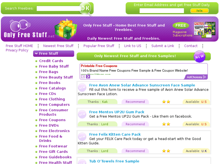 www.onlyfreestuff.net