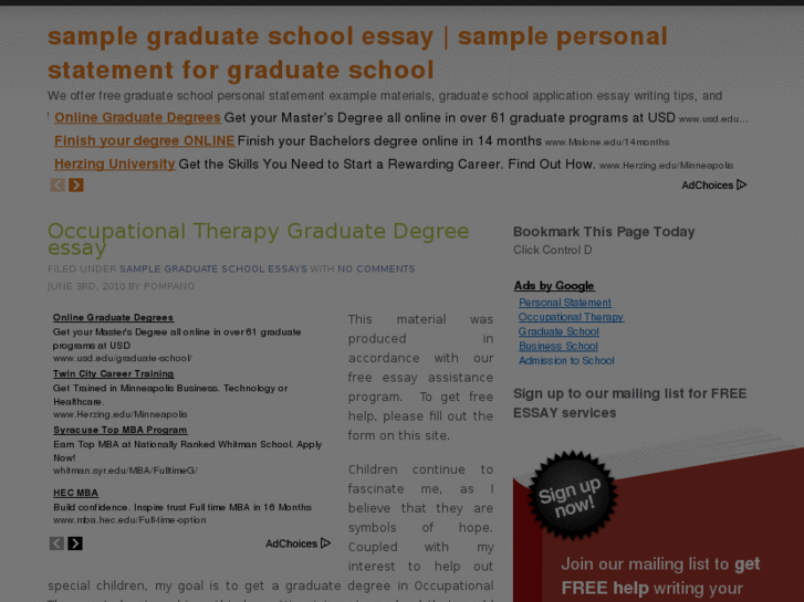 www.samplegraduateschoolessay.com