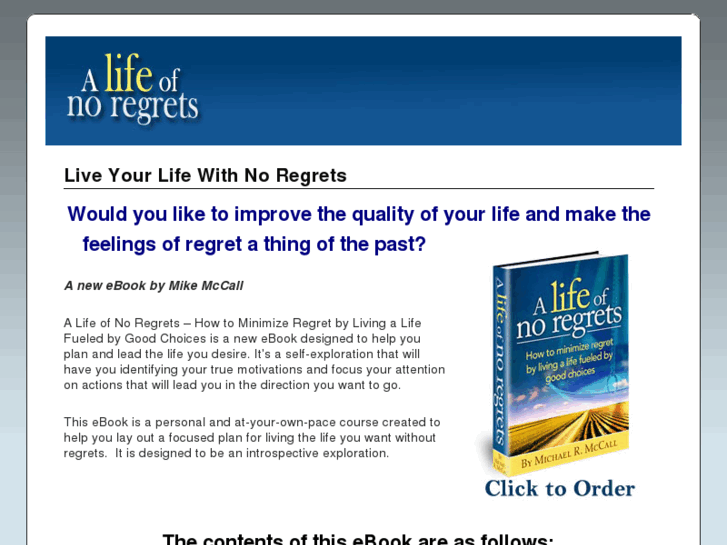 www.liveyourlifewithnoregrets.com