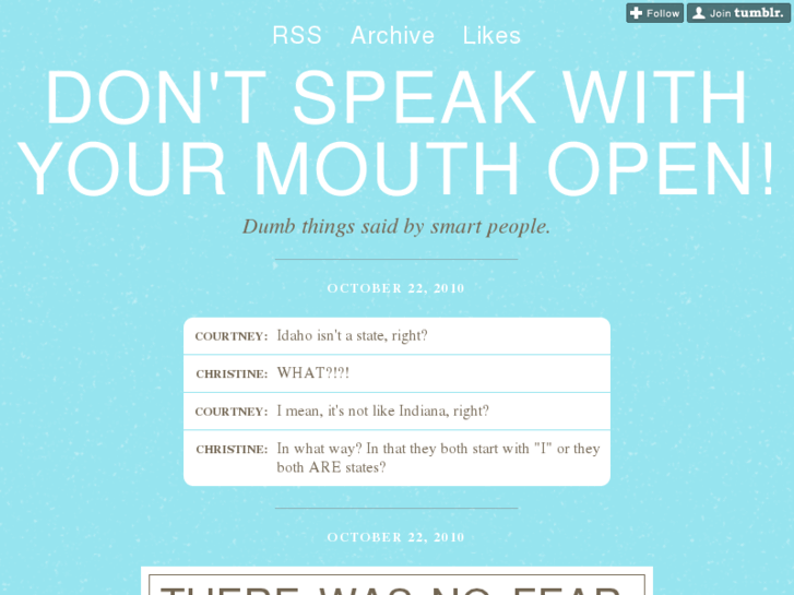 www.dontspeakwithyourmouthopen.com