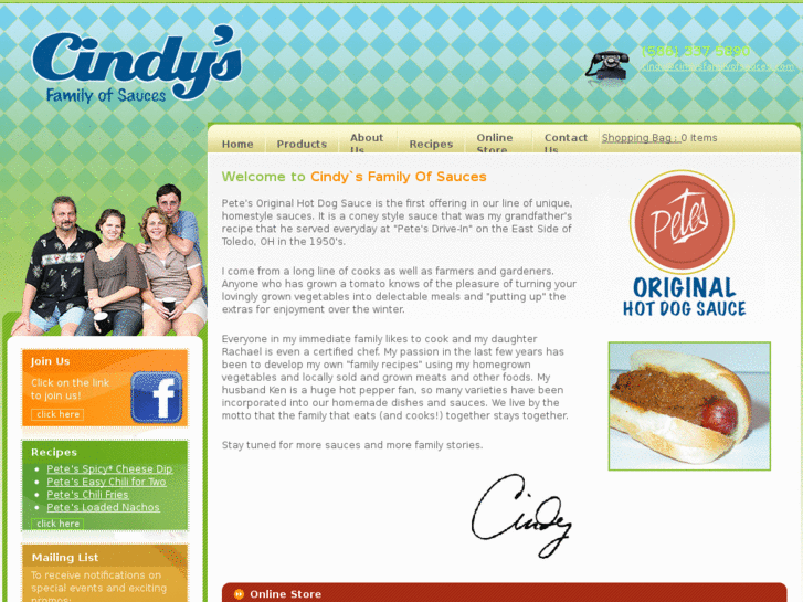 www.cindysfamilyofsauces.com