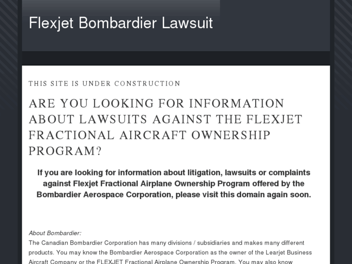 www.flexjet-bombardier-lawsuit.com