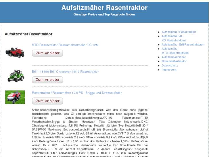 www.aufsitzmaeher-rasentraktor.de