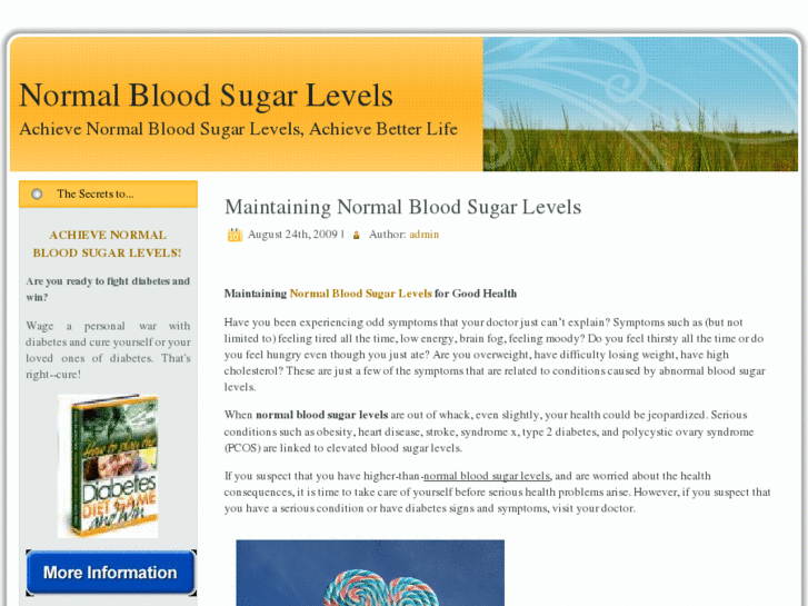 www.normalbloodsugarlevels.net