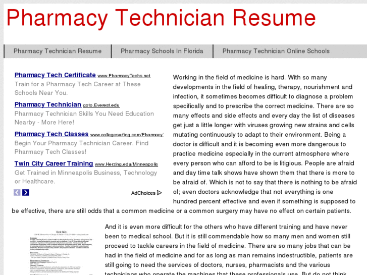 www.pharmacytechnicianresume.com