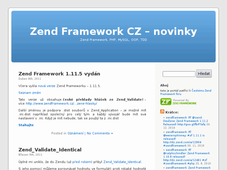 www.zendframework.cz