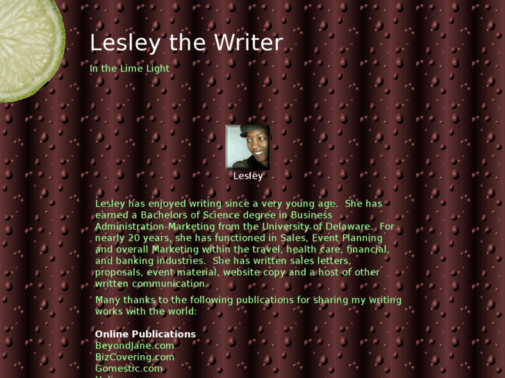 www.lesleythewriter.com