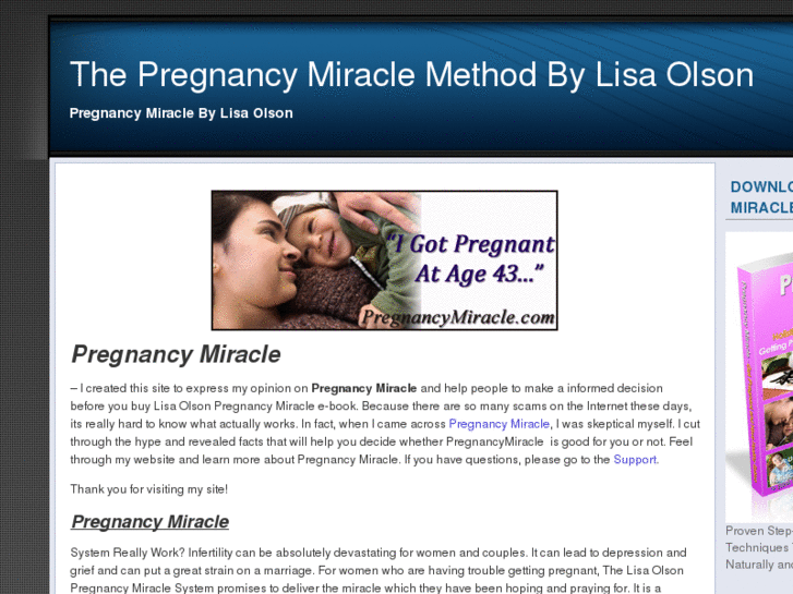 www.pregnancyamiracle.com