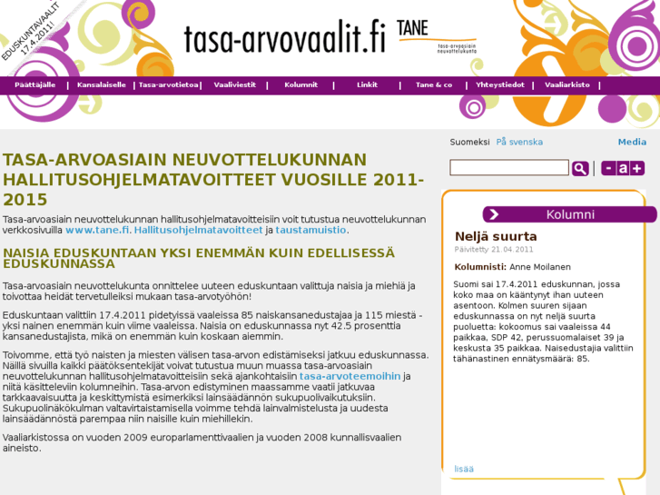 www.tasa-arvovaalit.fi