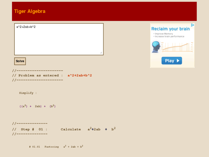 www.tiger-algebra.com