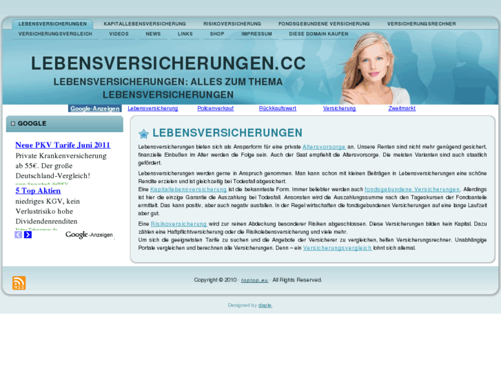 www.lebensversicherungen.cc