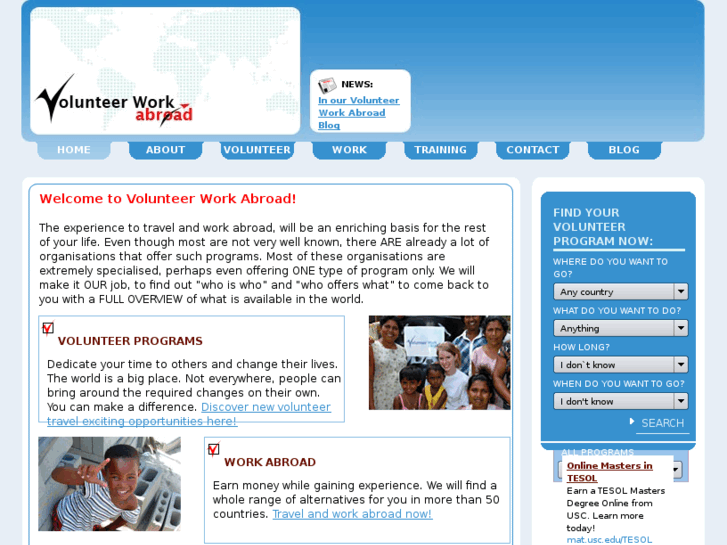 www.volunteerworkabroad.net