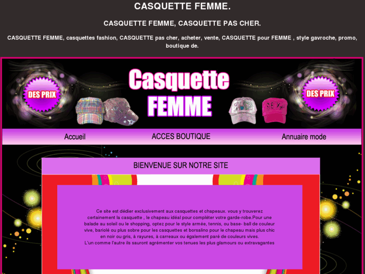 www.casquettefemme.com