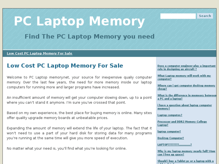 www.pclaptopmemory.net