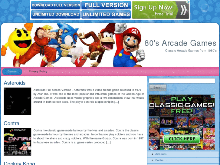 www.80sarcadegames.net