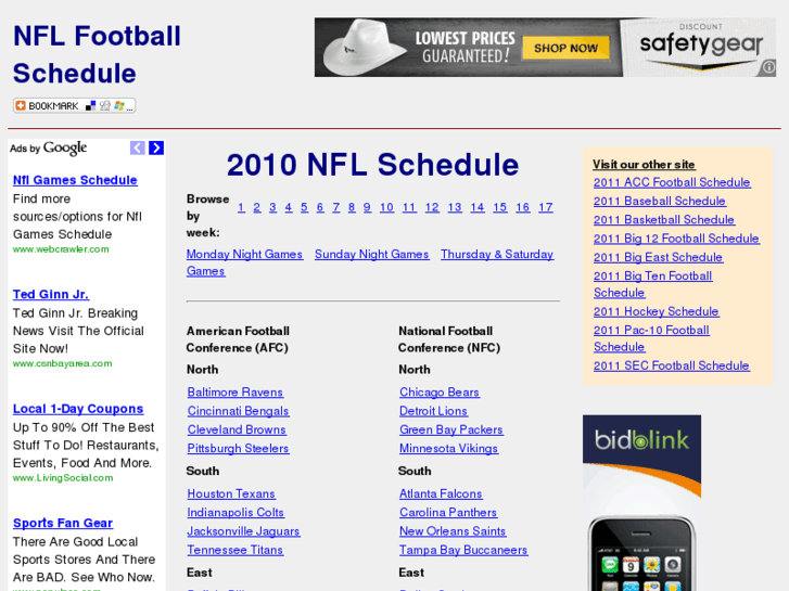 www.football-schedule.net