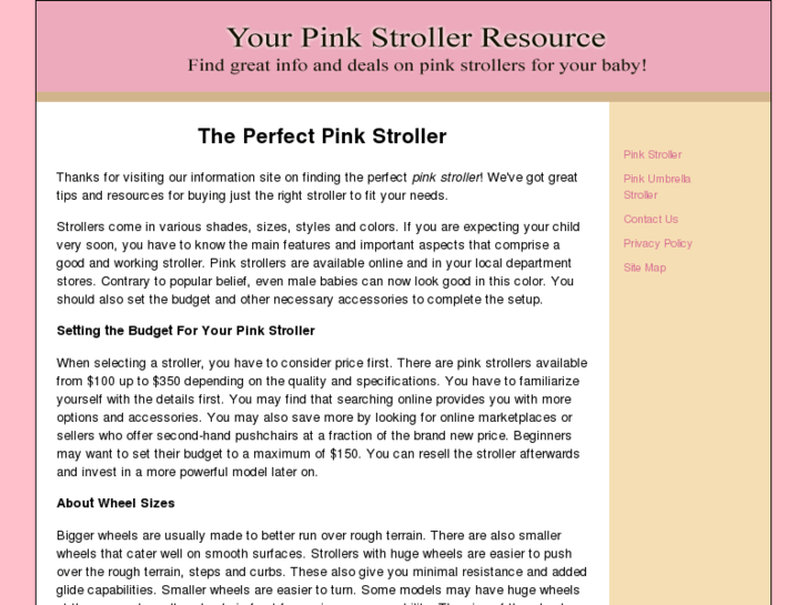 www.pink-stroller.com