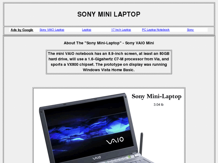 www.sonyminilaptop.com