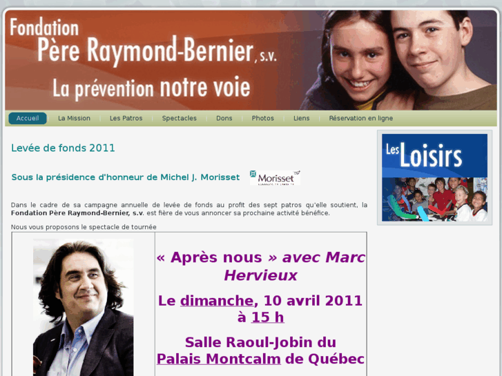 www.fondationpereraymondberniersv.org