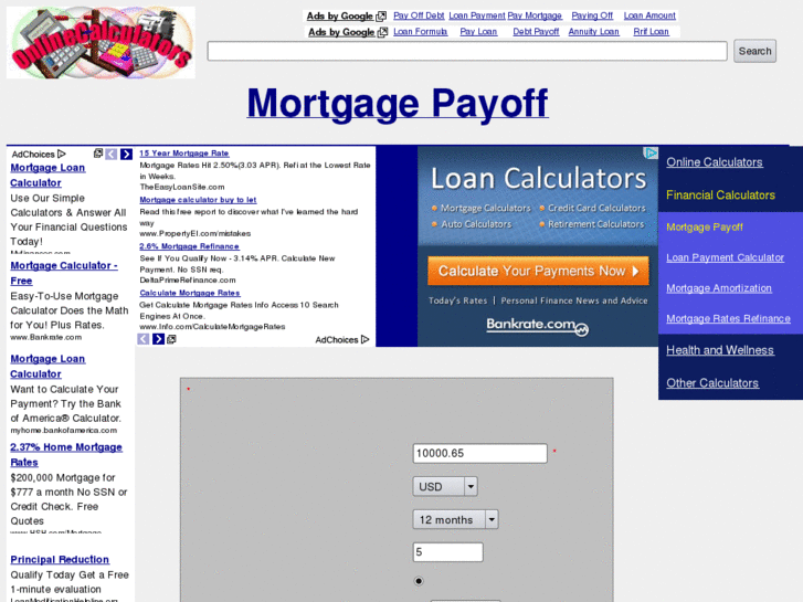 www.mortgagepayoffcalculator.biz
