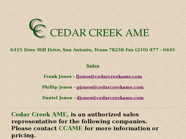 www.cedarcreekame.com