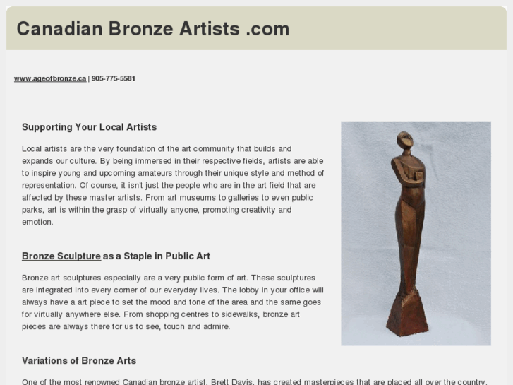 www.canadianbronzeartists.com