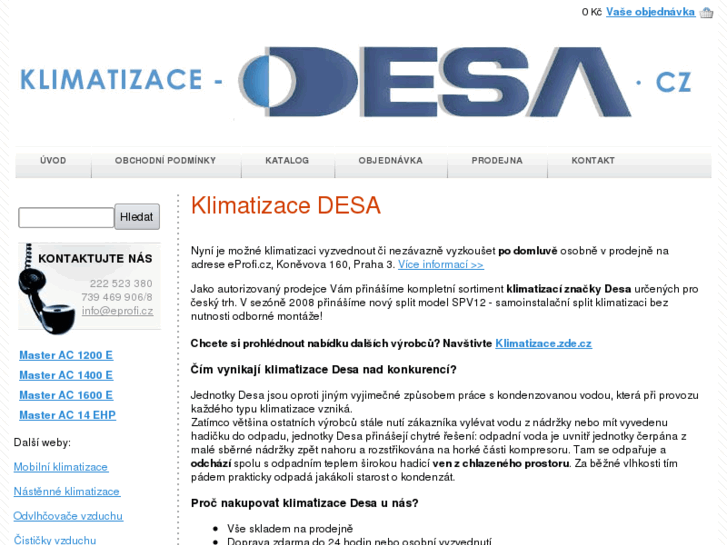 www.klimatizace-desa.cz