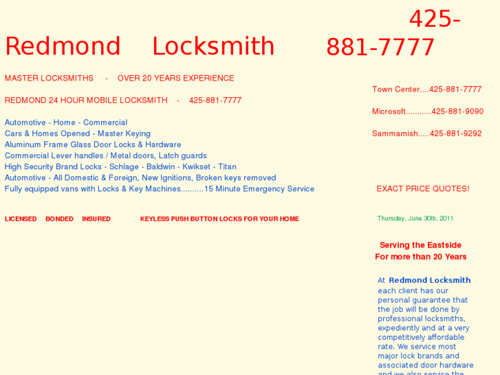 www.redmondlocksmith.com