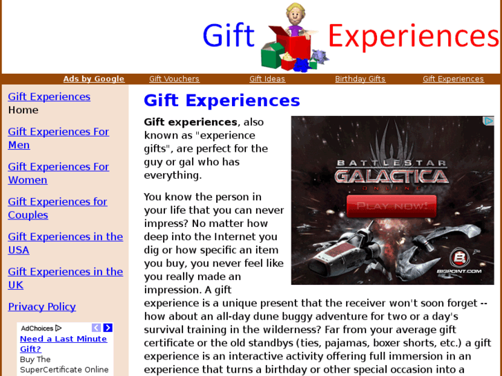 www.giftexperiences.org