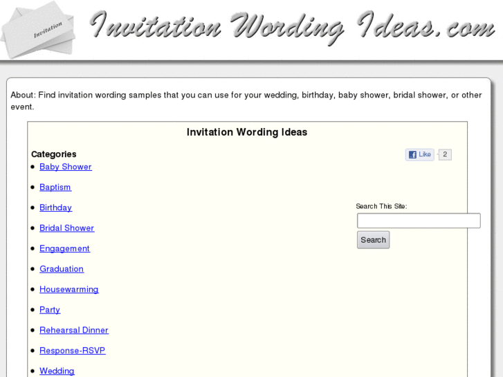 www.invitationwordingideas.com