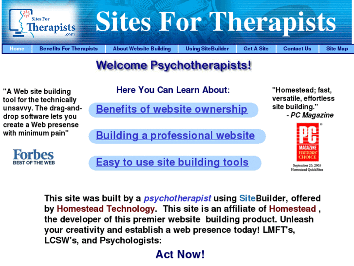 www.sitesfortherapists.com