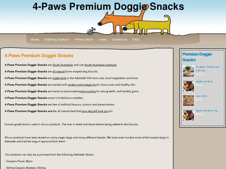 www.4pawspremiumdoggiesnacks.com