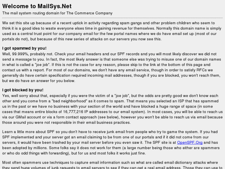 www.mailsys.net