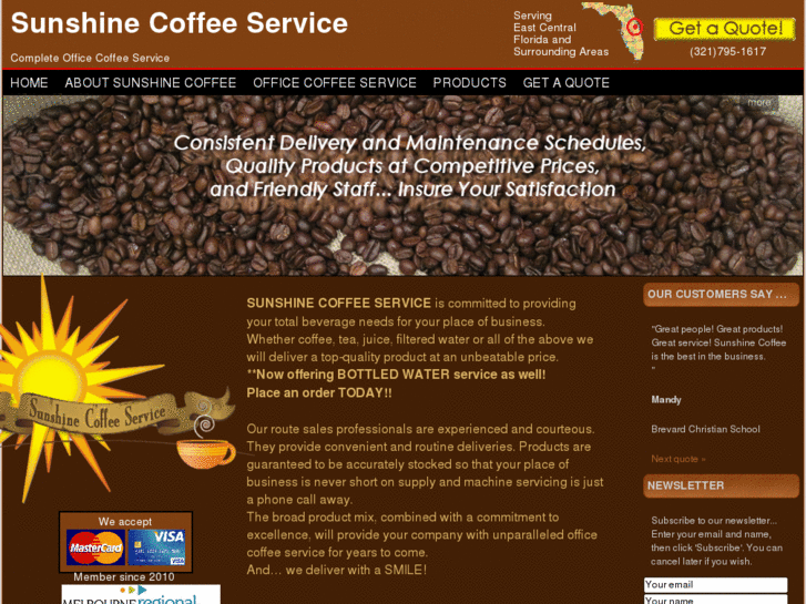 www.mysunshinecoffee.com