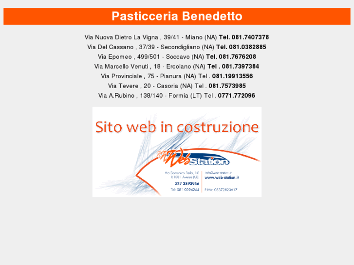 www.pasticceriabenedetto.com