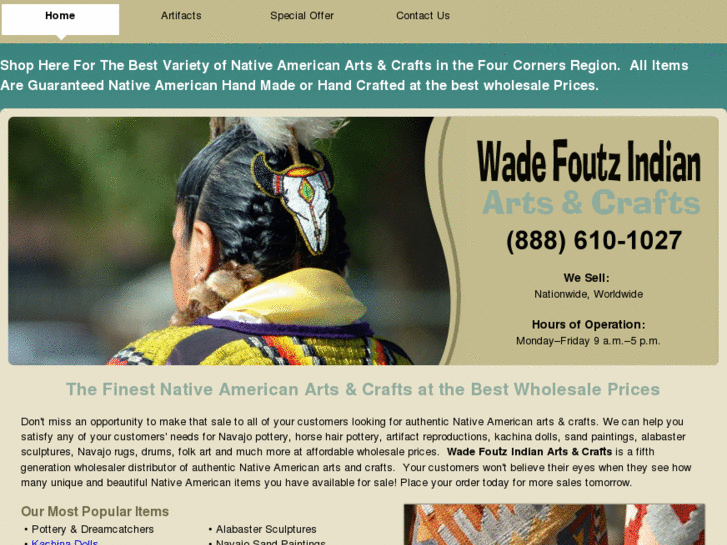 www.wadefoutzindianartsandcrafts.com