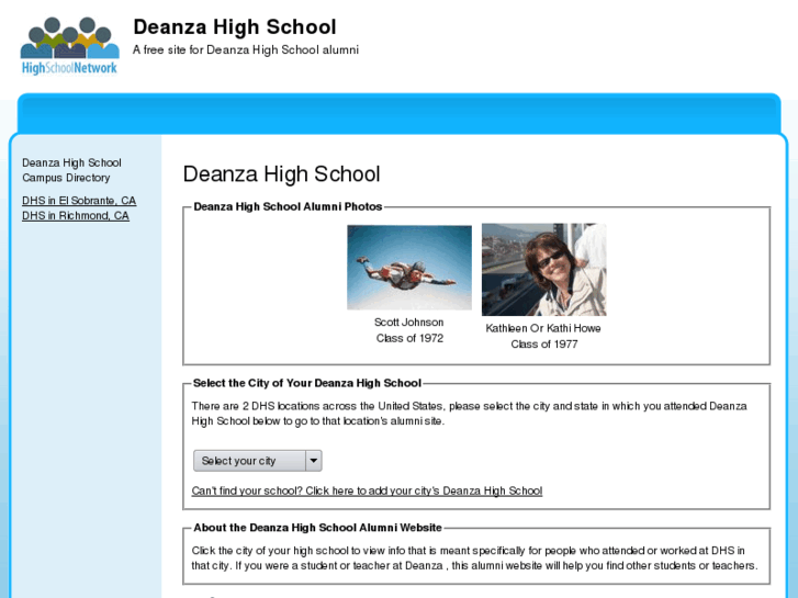 www.deanzahighschoolalumni.com