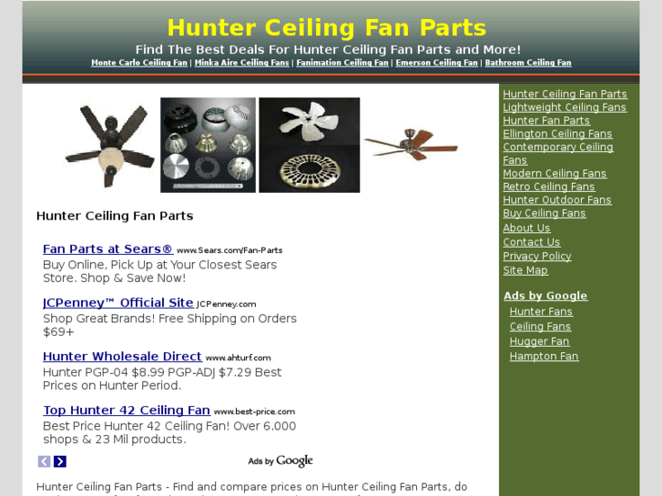 www.hunterceilingfanparts.com