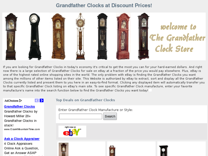 www.thegrandfatherclockstore.com