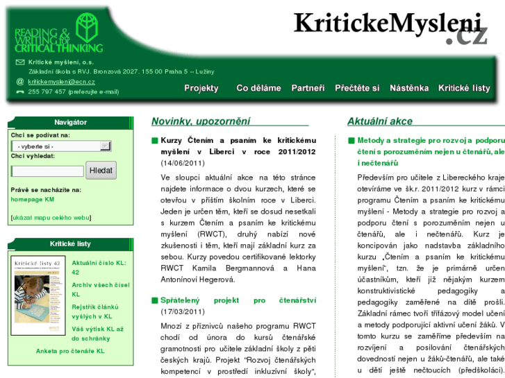 www.kritickemysleni.cz