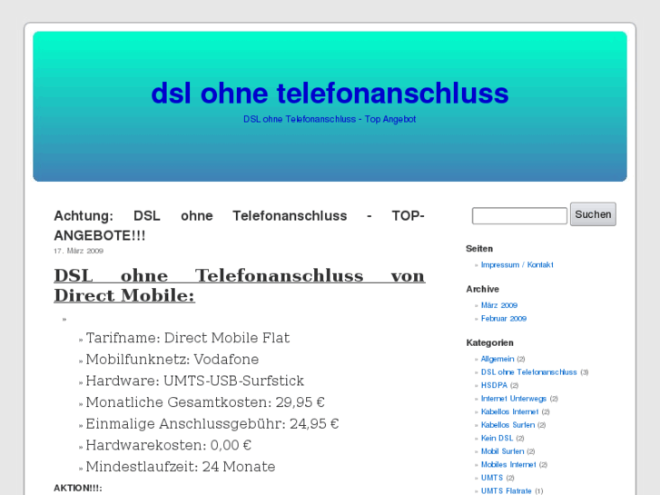 www.dsl-ohne-telefonanschluss.net