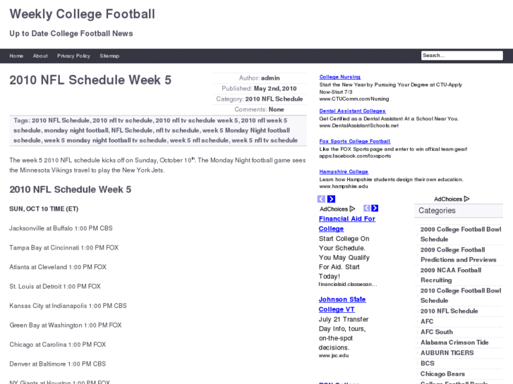 www.weeklycollegefootball.com