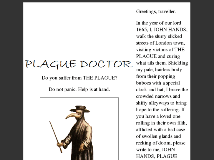 www.plaguedoctor.net