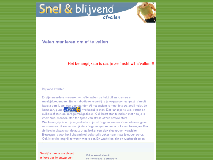 www.blijvendafvallen.com